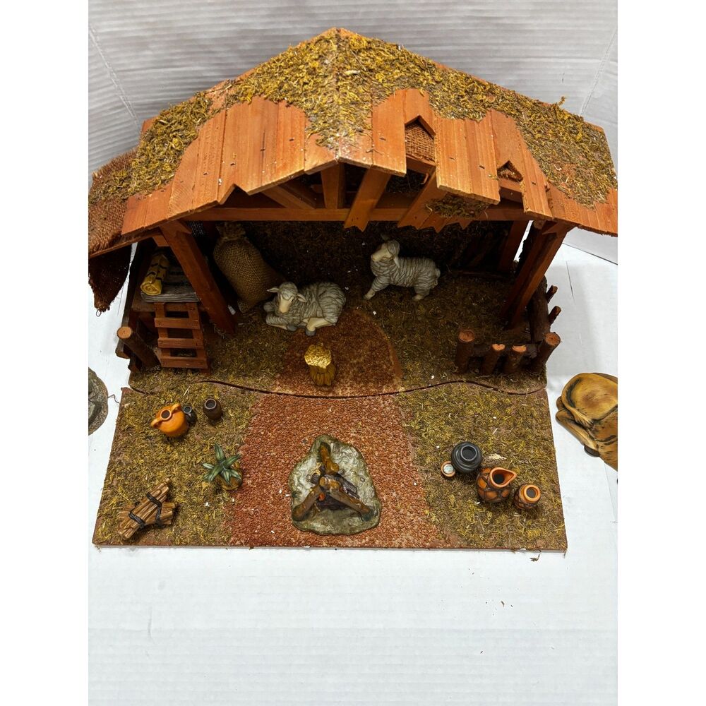 Grandeur Noel 17 Pc Nativity Accessories Set Wood Creche